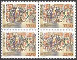 Portugal Sc# 1538 MNH Block/4 1982 Europa - Nuevos