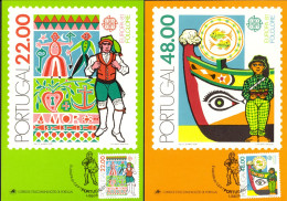 Portugal Sc# 1506-1507 Maximum Card FD Cancel 1981 5.11 Europa - Tarjetas – Máximo