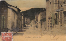 CHEVILLON  -  HAUTE-MARNE  -  (52)  -  CPA  TOILEE  EN  COULEURS  DE  1910  -  LA  GRANDE  RUE. - Chevillon