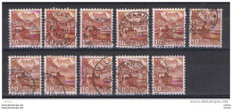 SVIZZERA:  1943  CASTELLO  CHILLON  -  10 C. BRUNO  ROSSO  US. -  RIPETUTO  11  VOLTE  -  YV/TELL. 387 - Gebraucht