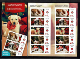 Belgique Carnet 10 X N° 1 Special Fantasy Winter 2021 Animaux Noël VF 15,3 € - 1997-… Permanent Validity [B]