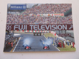 AUTO FORMULE 1 PHOTO 17x12 2002 SUZUKA DEPART SCHUMACHER BARRICHELLO FERRARI     - Autosport - F1