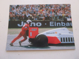AUTO FORMULE 1 PHOTO 17x12 1986 HOCKENHEIM Alain PROST POUSSE SA McLAREN         - Automovilismo - F1