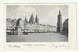 Tournai La Grand Place Cachet 1903 Roubaix Nord Htje - Tournai