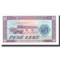 Billet, Albania, 5 Lekë, 1976, 1976, KM:42a, NEUF - Albanië