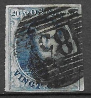 OBP11A Met 4 Randen En Met Balkstempel P85 Namur (zie Scans) - 1858-1862 Médaillons (9/12)