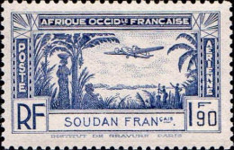 Soudan Avion N** Yv: 1/5 Avion Survolant Palmiers - Unused Stamps