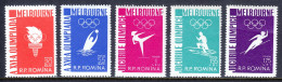 Romania - Scott #1116-1120 - MNH - Crease #1120 - SCV $8.05 - Unused Stamps