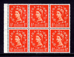 Great Britain - SG #515Wi - MNH - Inverted Wmk., Full Booklet Pane - SG £12+ - Unused Stamps