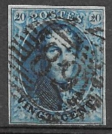 OBP11 Met 4 Randen En Met Balkstempel P89 Nivelles (zie Scans) - 1858-1862 Medaillen (9/12)