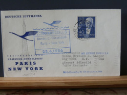 106/801   DOC.   ALLEMAGNE LUFTHANSA   1956 - First Flight Covers