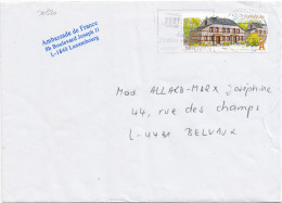 36520# LETTRE AMBASSADE DE FRANCE  Obl LUXEMBOURG 2015 Pour BELVAUX - Storia Postale