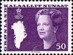 Groenland Poste N** Yv:114/115 Margrethe II Carte & Couronne - Unused Stamps