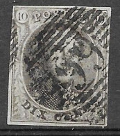 OBP10 Met 4 Randen En Met Balkstempel P99 Quievrain (zie Scans) - 1858-1862 Medaillen (9/12)