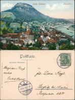 Königstein (Sächsische Schweiz) Panorama-Dorf Festung Königstein Elbe 1906 - Koenigstein (Saechs. Schw.)