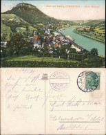 Königstein (Sächsische Schweiz) Panorama Mit Elbe Blick 1914 - Königstein (Sächs. Schw.)