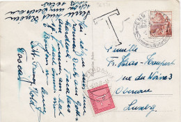 36531# CARTE POSTALE LUZERN TAXE LUXEMBOURG DIFFERDANGE Obl ENGELBERG SOMMER U. WINETRFERIEN 1949 OBERCORN - Portomarken
