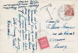 36531# CARTE POSTALE LUZERN TAXE LUXEMBOURG DIFFERDANGE Obl ENGELBERG SOMMER U. WINETRFERIEN 1949 OBERCORN - Taxes