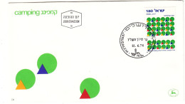 Israël - Lettre De 1976 - Oblit Jerusalem - Camping - - Briefe U. Dokumente