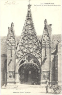 CPA - 29 - 141. PONT-CROIX - Le Portail De Notre Dame De Roscudon - Animée, Char à Bras - Pont-Croix