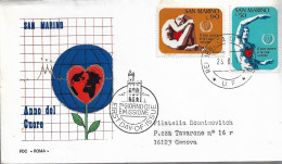 Fdc Roma:  CUORE (1972) No Viaggiata - FDC