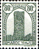 Maroc (Prot.Fr) Poste N** Yv:210 Mi:194 Rabat Tour Hassan Dent 12 G.brillante - Unused Stamps