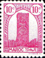 Maroc (Prot.Fr) Poste N** Yv:204A Tour Hassan Dent.11½ - Nuevos