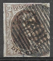 OBP10 Met 4 Randen En Gebuur, Met Balkstempel P102 Roulers (zie Scans) - 1858-1862 Medaillen (9/12)