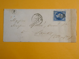 DM5 FRANCE LETTRE  1859 PETIT BUREAU LIBOURNE  A SAINTES  +N°14 + + AFF.   INTERESSANT+ + - 1849-1876: Klassik