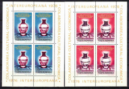 ** Roumanie 1976 Mi 3340-1 - Bl.133-4 (Yv 2960-1 Les Feuillets), (MNH)** - Unused Stamps