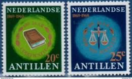 Dutch Antilles 1969 Court Of Justice 100 Year 2 Values, MNH Nederlandse Antillen Law Code, Wetboek, Balance - Sonstige & Ohne Zuordnung