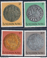 Luxemburg 1980 Mediaeval Coins 4 Values MNH Henri VII Groat, John The Blind, Wenceslaus Groschen - Münzen