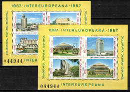 ** Roumanie 1987 Mi 4324-31 - Bl.231-2 (Yv BF 187-8), (MNH)** - Neufs