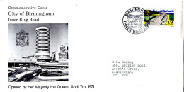 UK, GB, Great Britain, Inner Ring Road, Birmingham Open By H.M. The Qeen 1971 - Storia Postale