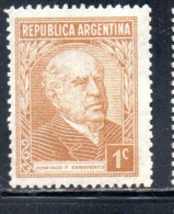 ARGENTINA 1945 1947 DOMINGO SARMIENTO 1c MH - Nuevos