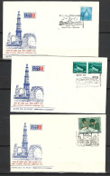INDE. 5 Enveloppes Commémoratives De 1970-1. Inpex'70. - Covers & Documents