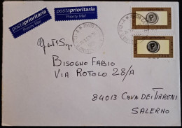 Caselle Selvazzano 14.6.2001 Prioritario L.1200/Eur.0,62 X2 (IPZS - Roma - 2001 / 2 Trattini) - 2001-10: Storia Postale