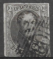 OBP10 Met 4 Randen En Met Balkstempel P108 Soignies (zie Scans) - 1858-1862 Médaillons (9/12)