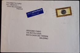 Padova 21.4.2002 Prioritario Eur.0,62  (IPZS - Roma - 2002 / 2 Trattini) - 2001-10: Storia Postale