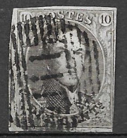 OBP10 Met 4 Randen En Gebuur, Met Balkstempel P111 Moustier (zie Scans) - 1858-1862 Medaillen (9/12)