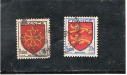 FRANCE    1944  Y.T. N° 602  à  605  Incomplet  603  605  Oblitéré - 1941-66 Coat Of Arms And Heraldry