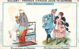 Illustration Guillaume: Soldat, Prends Chaque Jour Ta Quinine (le Permissionnaire) Service De Santé De L'Armée N° 16 - Guillaume