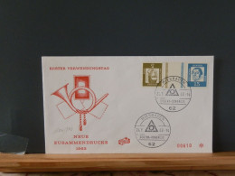 106/843  FDC  ALLEMAGNE  1963  NEUE ZUSAMMENDRUCKE OBL.  WIESBADEN - 1961-1970