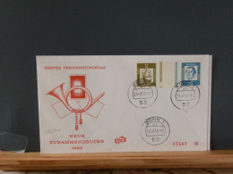 106/844  FDC  ALLEMAGNE  1963  NEUE ZUSAMMENDRUCKE OBL.  BONN - 1961-1970