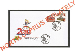 2018 Turkish Cyprus Zypern Cipro Chipre " FIFA WORLD CUP RUSSIA " FDC - Cartas & Documentos