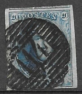 OBP11 Met 4 Randen En Geburen, Met Balkstempel P114 Termonde (zie Scans) - 1858-1862 Medaillen (9/12)