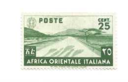 (COLONIE E POSSEDIMENTI) 1938, SOGGETTI VARI, 25c - Francobollo Nuovo (CAT. SASSONE N.7) - Italian Eastern Africa