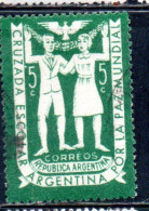 ARGENTINA 1947 ARGENTINE SCHOOL CRUSADE FOR WORLD PEACE CHILDREN 5c USED USADO OBLITERE' - Usados