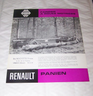 FEUILLET PUB PUBLICITAIRE MATERIEL RENAULT FARDIER A ROUES MOTRICES PANIEN ( TRACTEUR, TRACTEURS, MOTOCULTURE ) - Traktoren