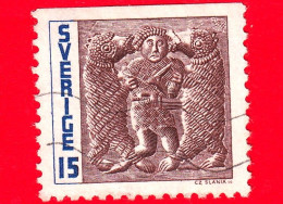 SVEZIA - Usato - 1967 - Età Del Ferro - L'uomo Combatte Gli Orsi - 15 - Used Stamps